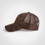 Oilskin Camo Trucker Cap -Chocolate-Soc