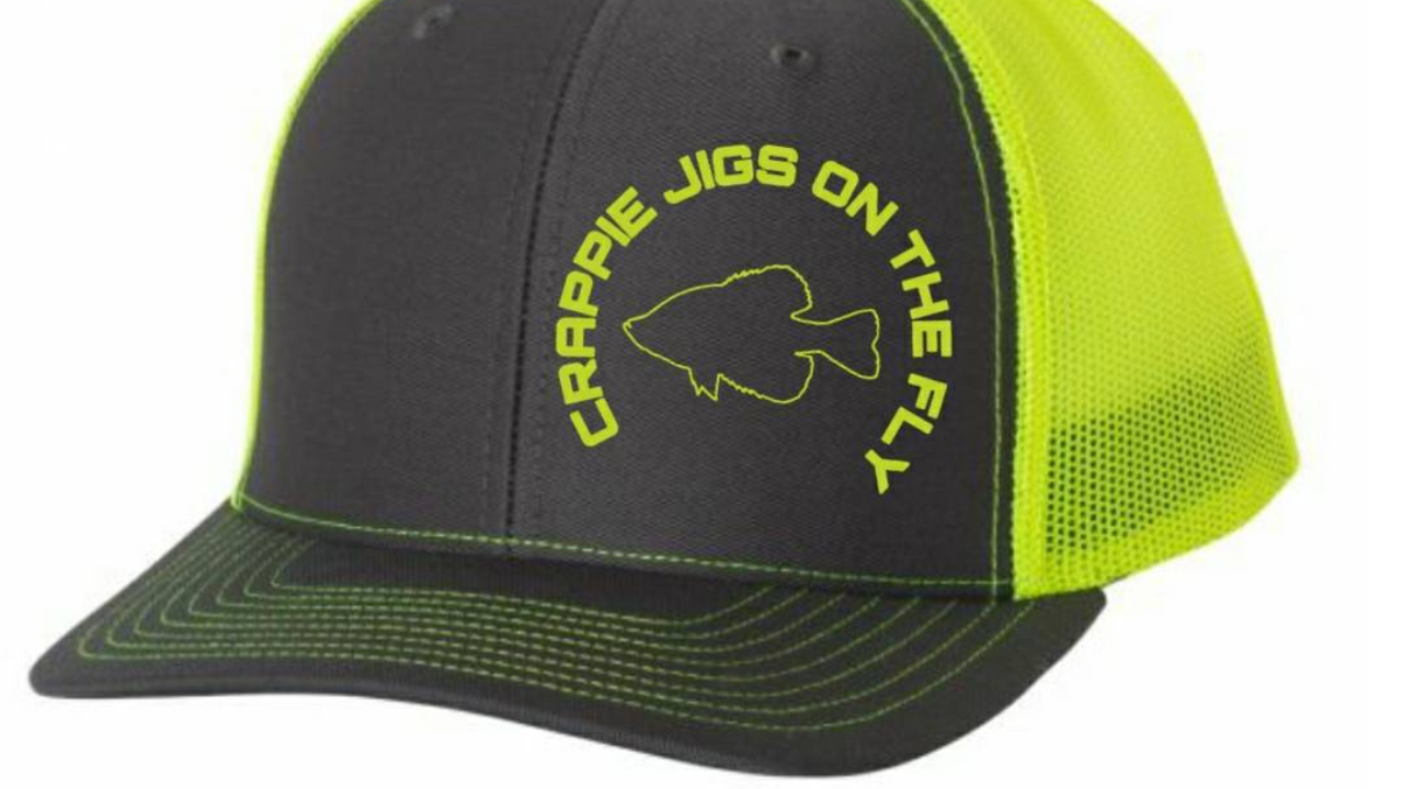 Multi-color screen print design on cotton twill cap crown